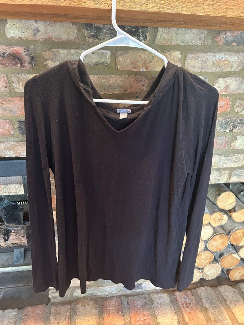 Aerie Black V-neck Athleisure Hoodie